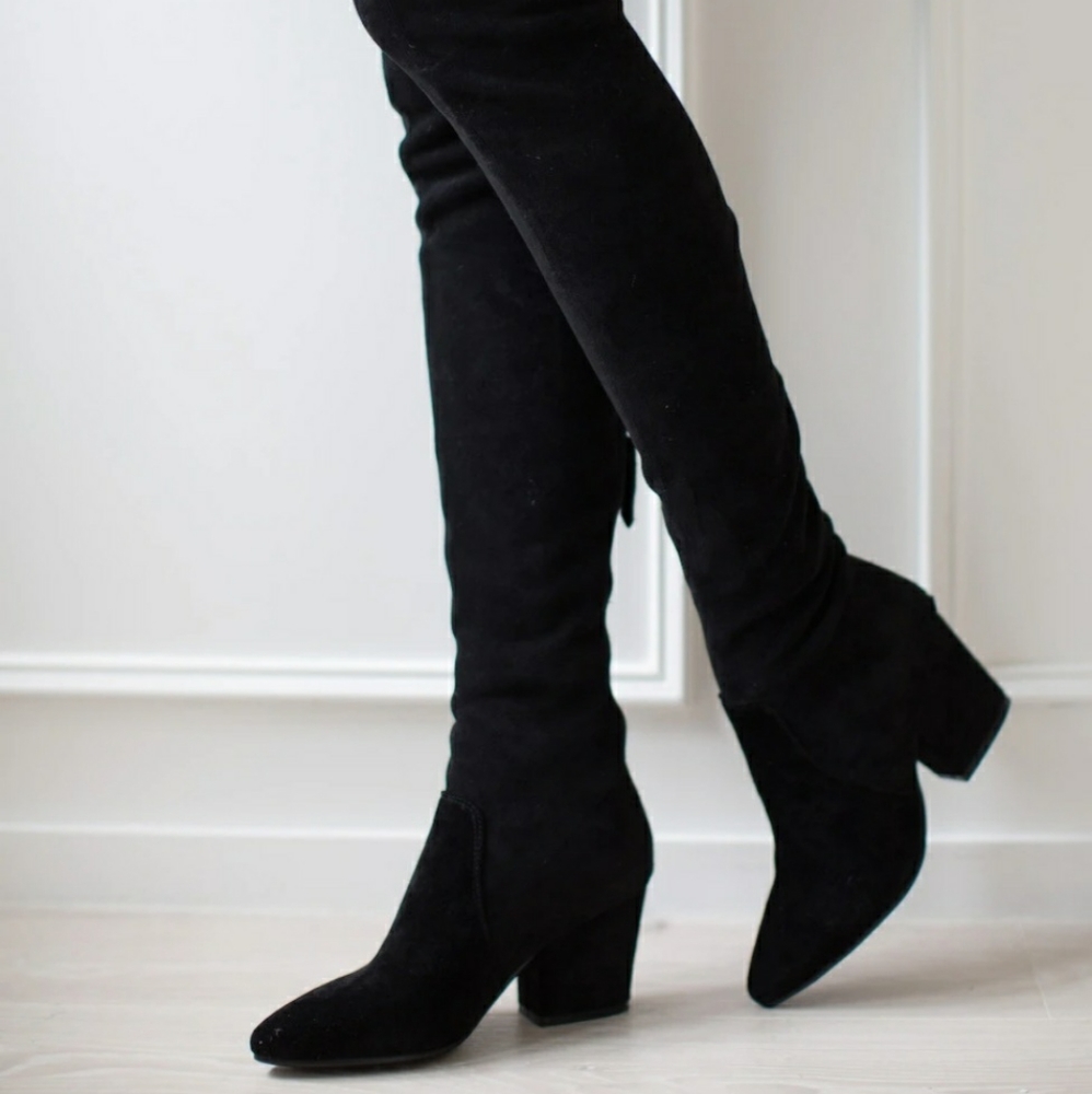 Ellis Black Classic Over the Knee Boots